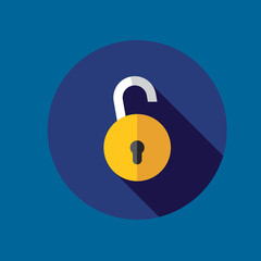 unlock icon flat design