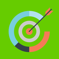 shaft in target icon flat design