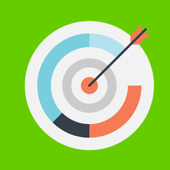 shaft in target icon flat design