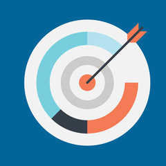 shaft in target icon flat design