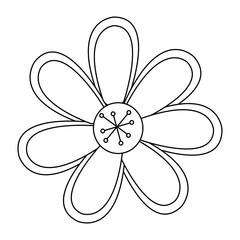 silhouette flower icon stock, vector illustration design