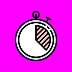 timer icon flat design
