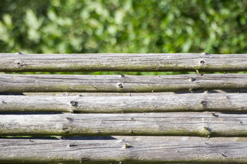 wood background with grass