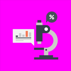 microscope icon flat design