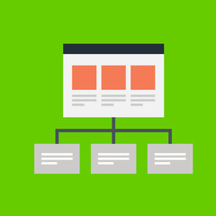 hierarchical structure icon flat design