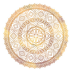 Vector colored ethnic mandala pattern
