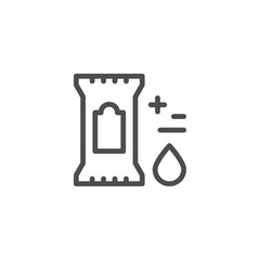 Wet wipes line icon