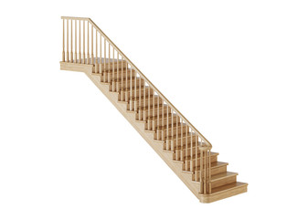 Stairs on white background. 3D rendering.