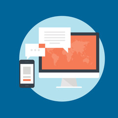 devices icon flat disign