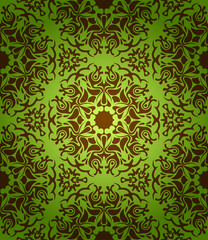 Seamless pattern with gradient. Green and brown colors. Vector illustration