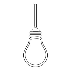 normal bulbs hanging icon, vector illustration design image