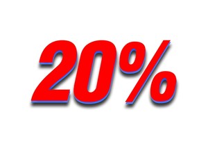 Discount 25 percent off,   on white background.( number in wooden floor )