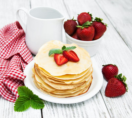 pancakes with strawberries