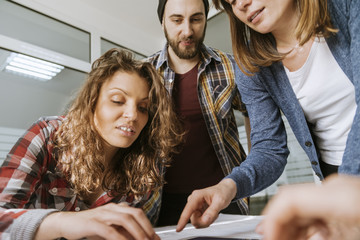 Start Up Team Of Freelancers In The Office