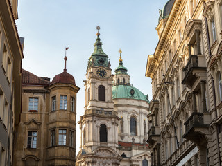 Fototapeta na wymiar The Church of St Nicholas in Prague, Capital City of the Czech Republic