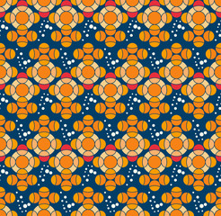 Seamless pattern with fish, web page background