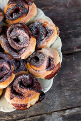 sweet rolls with cinnamon and chocolate