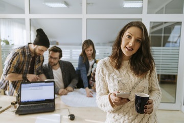 Fototapeta premium Freelancer In The Office