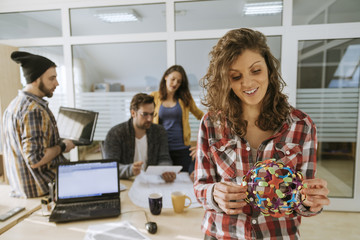 Start Up Team Of Freelancers In The Office