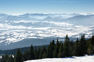 Skiing park Kubinska Hola, Travel destination for winter vacations. © hurvajs