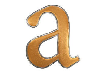 Lowercase letter A, isolated on white, with clipping path, 3D illustration