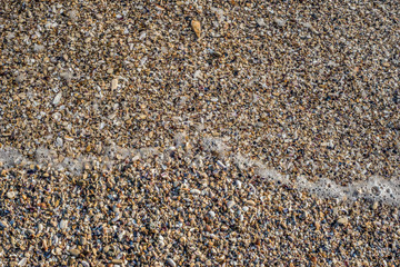 Sand Texture Background. Top View of a Beach or Desert Ground Surface. Close Up Macro