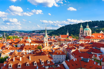 Fototapeta na wymiar view on roof Old Town, Prague, Czech Republic