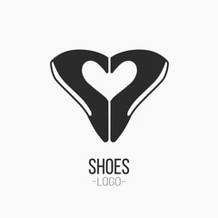 Logo shoes. Vector illustration.