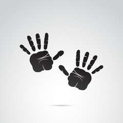 Handprint vector art.