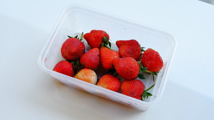 strawberry in Transparent box