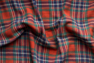 Plaid Fabric Background, traditional Scottish pattern, texture