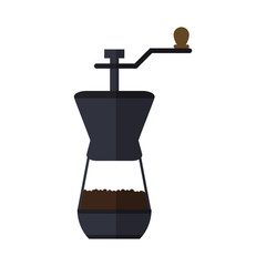 coffee grinder icon over white background. colorful design. vector illustration