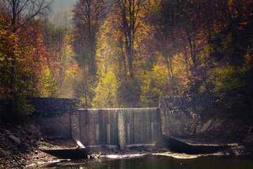 Man Made Waterfall in the Forest