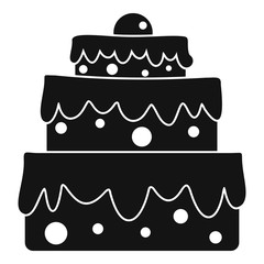 Big cake icon, simple style