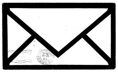 Antiquing Mourning Envelope Posted