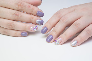 Beautiful woman's hands. Natural nails and manicure. Spa procedure.