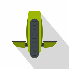 Green monowheel balance vehicle icon, flat style © ylivdesign