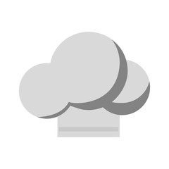 chef hat icon over white background. vector illustration