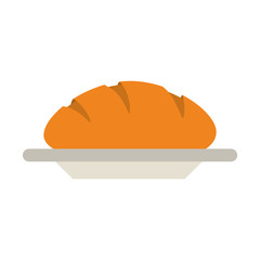 bread icon over white background. bakery products concept. colorful design. vector illustration