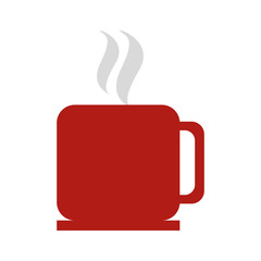 coffee mug icon over white background. colorful design. vector illustration