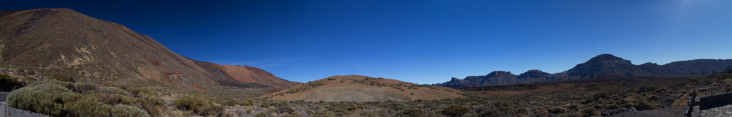 mountain landscape panorama Tenerife island Spain Teide volcano
