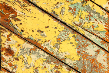 Yellow painted wood texture