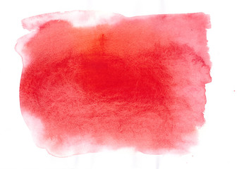 Red watercolor stain with wash. - 138219302