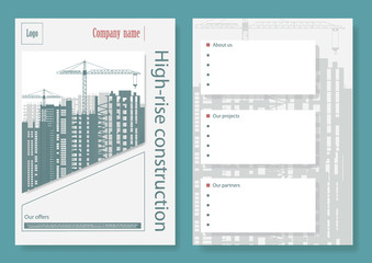 Template booklet for a construction company.