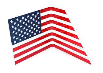 USA Flag Charts and Growing. 3D Illustration