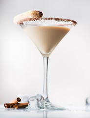 cocktail menu on a light background
