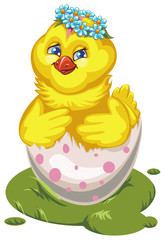 цыплёнок векторная иллюстрация