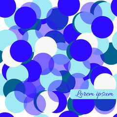 Background with colored blue  circles