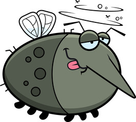 Cartoon Drunk Mosquito