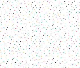 Seamless pattern with colorful dots on the white background. Vector simple grunge background. Ink fabric design. © Utro na more